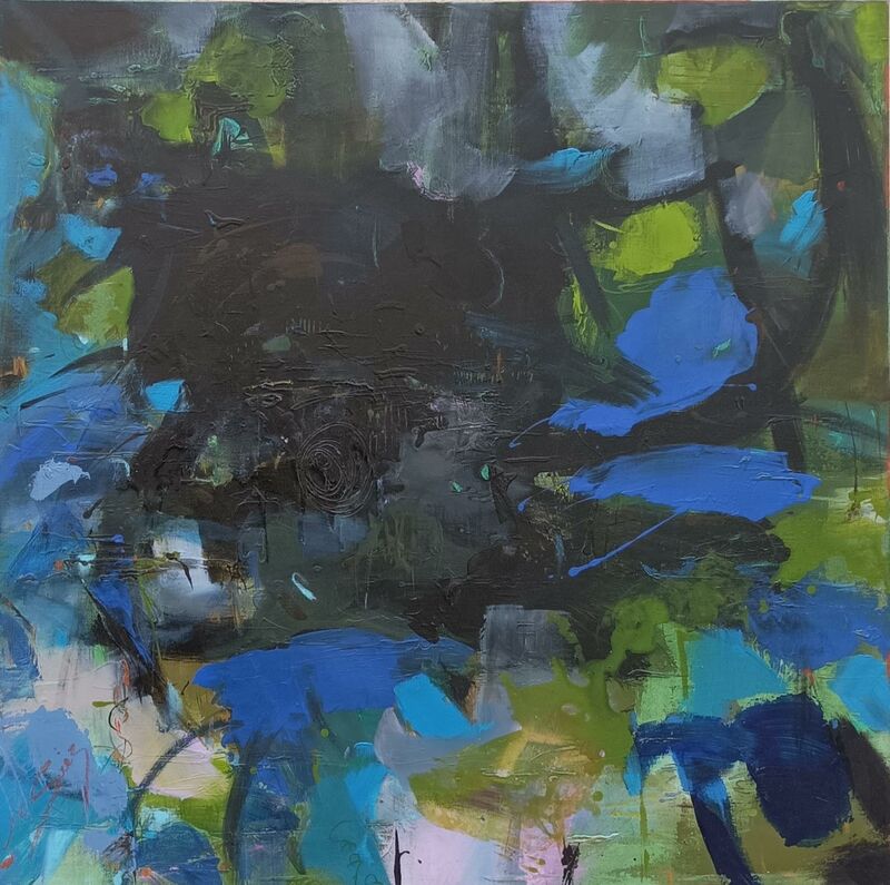 Série Nympheas - Petit Poisson - a Paintings by Ica SAEZ